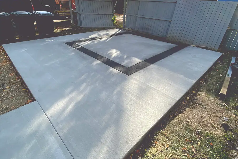 Broom finished concrete pad by Greystone Concrete in Saskatoon SK